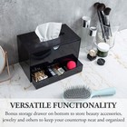 Black Acrylic Cosmetic Organizer Caddy And Tissue Box Cover  Tissue Holder