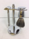 Gbs 3 Pc Dbl Edge Safety Razor stainless Brush razor Chrome Pure Badger Brush