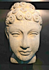 Fine Rare Indo Greek Kushan Gandharan Gandhara Art Gray Schist Stone Statue Head