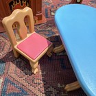 Vtg Little Tikes Dollhouse Grand Mansion Dining Room Furniture Clock Fireplace