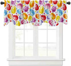 Colorful Easter Eggs Window Valance For Holiday Decor - 54x18 Inches