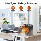 Comfort Zone Desktop Space Heater With Energy Save Mode  Tip-over Switch  Black