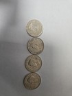 Lot Of 4x 25 Cents George Vi Canadian Silver Quarters 1944 1945 1946 1947  4