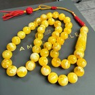 Honey Pressed Amber Style Misbaha Tasbih 34g   10mm   45 Beads