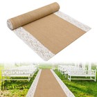 Natural Burlap Wedding Aisle Runner 20ft X 36in  Jute Runway Carpet For Events