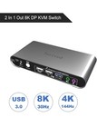 2 Port Dp Usb 3 0 Automatic Kvm Switch 2 Computers 1 Displayport Monitor Switche