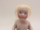 Antique German All- Bisque Porcelain Dollhouse Miniature 3 Inch Doll