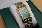 Vintage Seiko Slim Quartz Men s Wrist Watch Green Dial With Gold Bracelet 