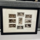 1930s Cute Cats   Kittens Framed Set Of 9 Vintage Cigarette Cards With Captions