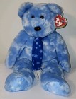 Ty Large Plush Beanie Buddy - 1999 Holiday Teddy The Bear 14  Mwmts Stuffed Toy