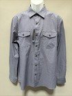 Van Heusen-studio Dress Shirt Men s Large Blue Pinstripe Slim Fit New