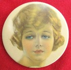 Two Different Gentlenam s Pretty Lady Round Pocket Mirrors 1920s