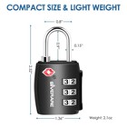 4 Pack Tsa Approved Travel Luggage Locks  Combination Lock Alloy Body  Metal    