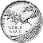 2020-w End Of World War Ii 75th Anniversary 1oz Fine Silver Proof Coin Medal