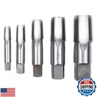 Applianpar 5pcs Hss Npt Pipe Tap Set 1 8  1 4  3 8  1 2 And 3 4 Inch Hand Thr
