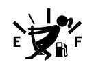 Vinyl Car Decal Sticker - Empty Fuel Gauge Gas Tank Girl Woman Female Cover Cap