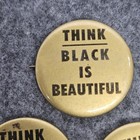 Vintage Black Is Beautiful 1 5  Pin Pinback Button Lot  3  1970 s