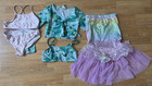 Lot Of 5 Girl s Bathing Items - Polo  Cat   Jack  Art Class - Suit Size 5-6