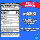 Fruit Punch Flavored Juice Drink Blend  30 Ct Box  6 Fl Oz Pouches