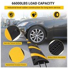 2pcs 6ft Rubber Speed Bump 2 Channel 66000lbs Heavy Duty Speed Bumps W  End Cap