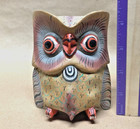 Mcm Hand Carved Wooden Owl 1 Of 1 - Indigenous - Vintage