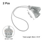 2pcs Tassel Curtain Tiebacks  Curtain Holdbacks With Tassel For Home  Gray