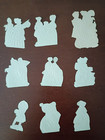 Vintage Embossed German Die Cut Scrap 1960 s Rococo Lot Of 9