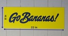 Savannah Bananas Baseball Evoshield Advertising Store Display Promo Sign 22x8