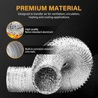 4  Non-insulated Air Aluminum Ducting Flexible Dryer Vent Hose 8 Feet Long Fo