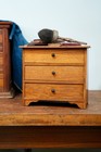 Antique Apothecary Spice Cabinet Vintage Wood Drawer Countertop Jewelry Box