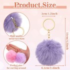 100 Pcs Colorful Pom Poms Keychains Bulk  2 4 Inch Fluffy Faux Fur Balls With   