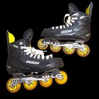 Bauer Inline Roller Hockey Skates Size 6 5 Hi-lo 7272 6868 Wheel Set Up Used