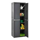 Sterilite 4 Shelf Cabinet  Heavy Duty  Easy Assembly Storage Unit