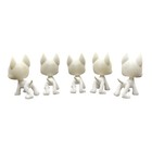 5pcs set White Base For Littlest Pet Shop Toy Great Dane Dog Diy Painting Kitten