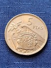 1957  5 Pesetas Spain     Low Mint High Grade     High Value Coin     Item C-34