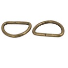 20mm Inner Width Iron Metal Non Welded Half Round D Ring Bronze Tone 10pcs