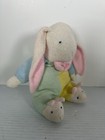 Vintage Soft Dreams Pastel Terry Cloth Bunny Rabbit Rattle Stuffed Plush 10   