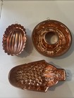 Estate Find Vintage Copper Jello Molds Antique Mcm Farmhouse Grapes Wreath