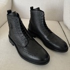 Roberto Cavalli  genuine Leather Combat Boots  Black Men   s  10 5  New Made Italy