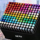 168 Colors Art Markers Pens  Dual Tips Alcohol Markers Permanent Sketch Markers