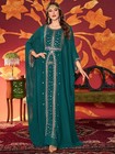 Muslim Women Long Maxi Dress Moroccan Kaftan Embroidery Abaya Islamic Dresses