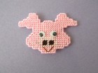Pink Pig Refrigerator Magnets W googly Eyes  Handmade Magnets- Set Of Two