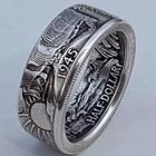 Silver Dollar Coin Ring Handmade Crafted Rare Silver Morgan Men Rings