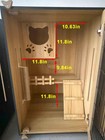 Cat Enclosure Villa Indoor Cat House W  Glass Single Doors   Wheels 35 4 h