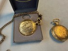 2 Gold-tone Pocket Watches 