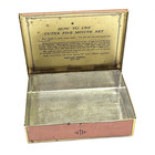 Vintage Vanity Pink Tin Cutex Nail Set Art Deco Trinket Box Decor Advertising