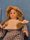 1 12 Scale Miniature Porcelain And Posable Victorian Girl Doll With Braids 