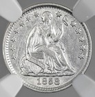 1858  H10c Liberty Seated Half Dime Ngc Au Details  cleaned    8404749-023