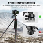 Neewer Tripod Fluid Head Pan Tilt Head With Arca Type Qr Plate Leveling Base