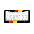 2 Pack Germanytri-color Stripes Aluminum License Plate Frame For Toyota Trd